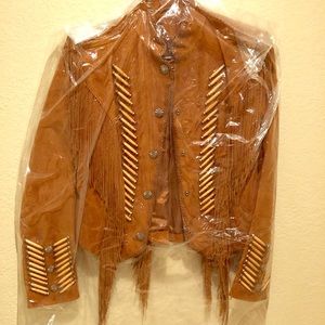 Cripple creek 100% leather fringe jacket - women’s